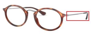 Patillas originales Ray-Ban RB2547V Vista, color 5831 · Habana rojo