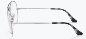 Patillas originales Ray-Ban RB3689 Aviator Metal II, color 9149 · Plata