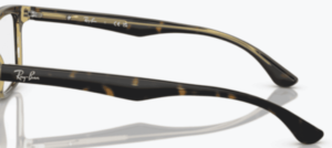 Patillas originales Ray-Ban RB5279 Vista, color 8285 · Habana sobre transparente amarillo