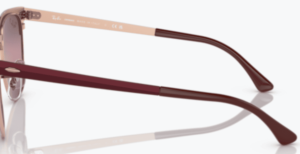 Patillas originales Ray-Ban RB3716 Clubmaster Metal, color 9253 · Bordeaux sobre rosa oro