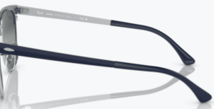 Patillas originales Ray-Ban RB3716 Clubmaster Metal, color 9254 · Plata sobre azul