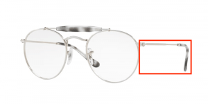Patillas originales Ray-Ban RB3747V Vista, color 2501 · Plata