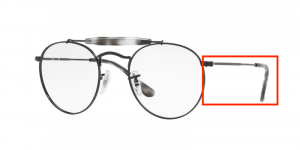 Patillas originales Ray-Ban RB3747V Vista, color 2760 · Demigloss negro