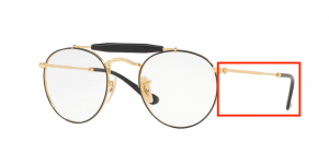 Patillas originales Ray-Ban RB3747V Vista, color 2946 · Oro sobre superior negro