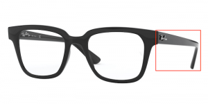 Patillas originales Ray-Ban RB4323V Vista, color 2000 · Negro brillo