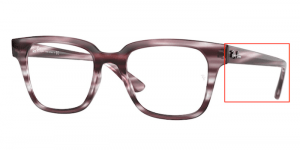 Patillas originales Ray-Ban RB4323V Vista, color 8040 · Rayado bordeaux habana
