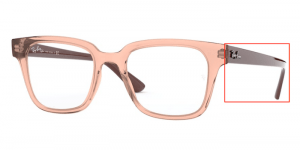 Patillas originales Ray-Ban RB4323V Vista, color 5940 · Transparente marrón claro