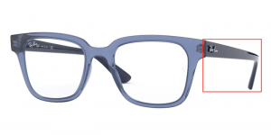 Patillas originales Ray-Ban RB4323V Vista, color 5941 · Transparente azul