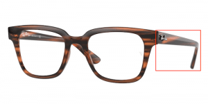 Patillas originales Ray-Ban RB4323V Vista, color 5998 · Rayado rojo habana