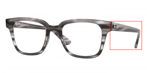 Patillas originales Ray-Ban RB4323V Vista, color 5999 · Rayado gris habana