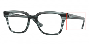 Patillas originales Ray-Ban RB4323V Vista, color 8039 · Rayado azul habana