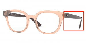 Patillas originales Ray-Ban RB4324V Vista, color 5940 · Transparente marrón claro