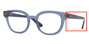 Patillas originales Ray-Ban RB4324V Vista, color 5941 · Transparente azul