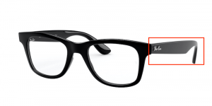 Patillas originales Ray-Ban RB4640V Vista, color 2000 · Negro brillo