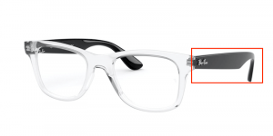 Patillas originales Ray-Ban RB4640V Vista, color 5943 · Transparente