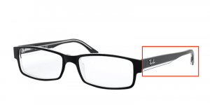 Patillas originales Ray-Ban RB5114 Vista, color 2034 · Superior negro sobre transparente
