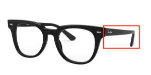 Patillas originales Ray-Ban RB5377 Vista METEOR, color 2000 · Negro brillo