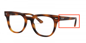 Patillas originales Ray-Ban RB5377 Vista METEOR, color 2144 · Rayado habana