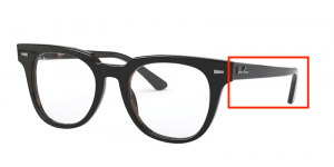 Patillas originales Ray-Ban RB5377 Vista METEOR, color 5909 · Superior gris sobre habana