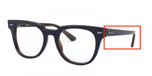 Patillas originales Ray-Ban RB5377 Vista METEOR, color 5910 · Superior azul sobre habana rojo
