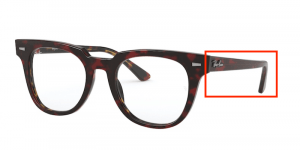 Patillas originales Ray-Ban RB5377 Vista METEOR, color 5911 · Superior trasp rojo sobre havanaorange