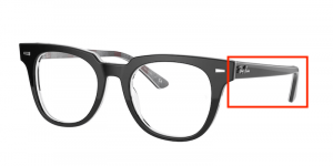 Patillas originales Ray-Ban RB5377 Vista METEOR, color 8089 · Negro sobre chevron gris/burgundy