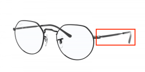 Patillas originales Ray-Ban RB6465 Vista JACK, color 2509 · Negro brillo