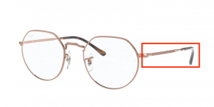 Patillas originales Ray-Ban RB6465 Vista JACK, color 2943 · Cobre