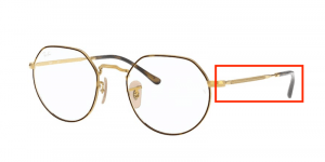 Patillas originales Ray-Ban RB6465 Vista JACK, color 2945 · Oro sobre superior habana