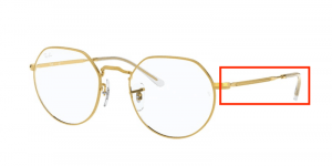 Patillas originales Ray-Ban RB6465 Vista JACK, color 3086 · Legend oro
