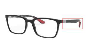 Patillas originales Ray-Ban RB8906 Vista, color 2000 · Negro brillo