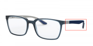 Patillas originales Ray-Ban RB8906 Vista, color 8060 · Transparente azul