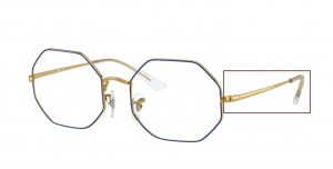 Patillas originales Ray-Ban RB1972V Vista, color 3105 · Azul sobre legend oro