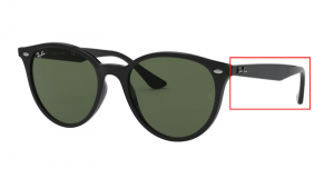 Patillas originales Ray-Ban RB4305, color 601 · Negro