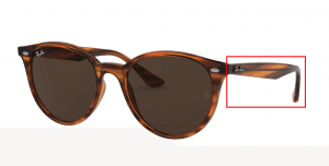 Patillas originales Ray-Ban RB4305, color 820 · Stripped rojo habana