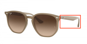Patillas originales Ray-Ban RB4306, color 6166 · Beige