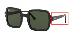 Patillas originales Ray-Ban RB2188, color 901 · Negro