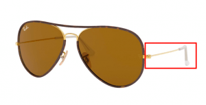 Patillas originales Ray-Ban RB3025JM Aviator Full Color, color 001 · Oro