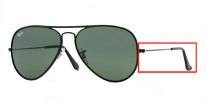 Patillas originales Ray-Ban RB3025JM Aviator Full Color, color 002 · Negro