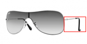 Patillas originales Ray-Ban RB3529, color 003 · Plata