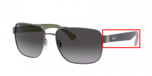 Patillas originales Ray-Ban RB3530, color 004/8G · Gunmetal gris