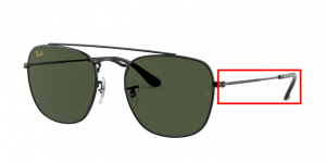 Patillas originales Ray-Ban RB3557, color 9199 · Negro