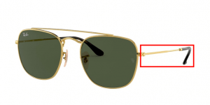 Patillas originales Ray-Ban RB3557, color 001 · Oro