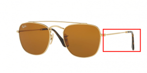 Patillas originales Ray-Ban RB3557, color 001/33 · Oro marrón