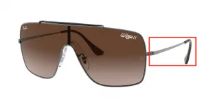 Patillas originales Ray-Ban RB3697 Wings II, color 004/13 · Gunmetal