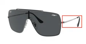Patillas originales Ray-Ban RB3697 Wings II, color 004/87 · Gunmetal