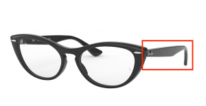 Patillas originales Ray-Ban RB4314V Vista NINA, color 2000 · Negro brillo