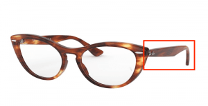 Patillas originales Ray-Ban RB4314V Vista NINA, color 2144 · Rayado habana