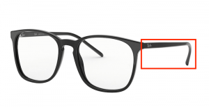 Patillas originales Ray-Ban RB5387 Vista, color 2000 · Negro brillo
