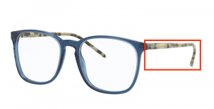 Patillas originales Ray-Ban RB5387 Vista, color 8092 · Transparente azul